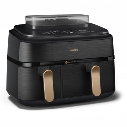 Philips 5000 serie NA552/00 friggitrice Doppia 9 L Autonoma 2750 W Friggitrice ad aria calda Nero Oro