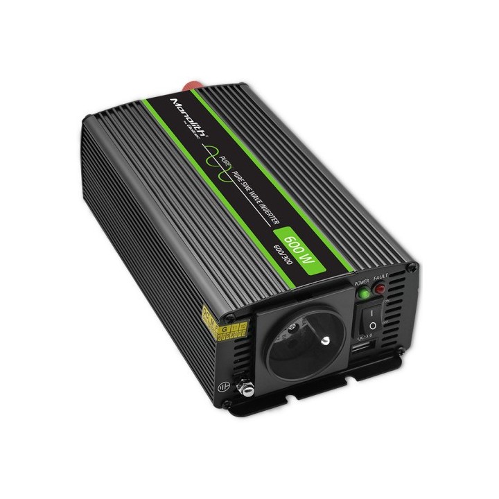Qoltec Monolith Alimentatore/invertitore auto/interno 600 W nero