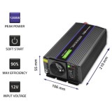 Qoltec Monolith Alimentatore/invertitore auto/interno 600 W nero