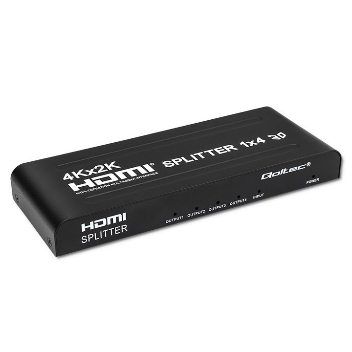 Qoltec 51798 Active HDMI Splitter 4 x HDMI 4K x 2K | 3.4Gb/s