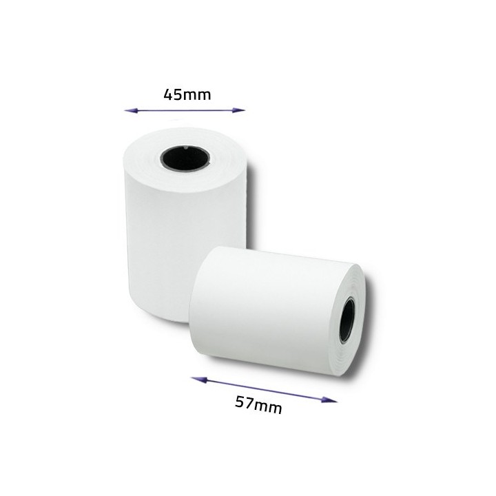 Qoltec 51896 Rotolo termico 57 x 20 | 55g / m2 | 10 pezzi | senza BPA