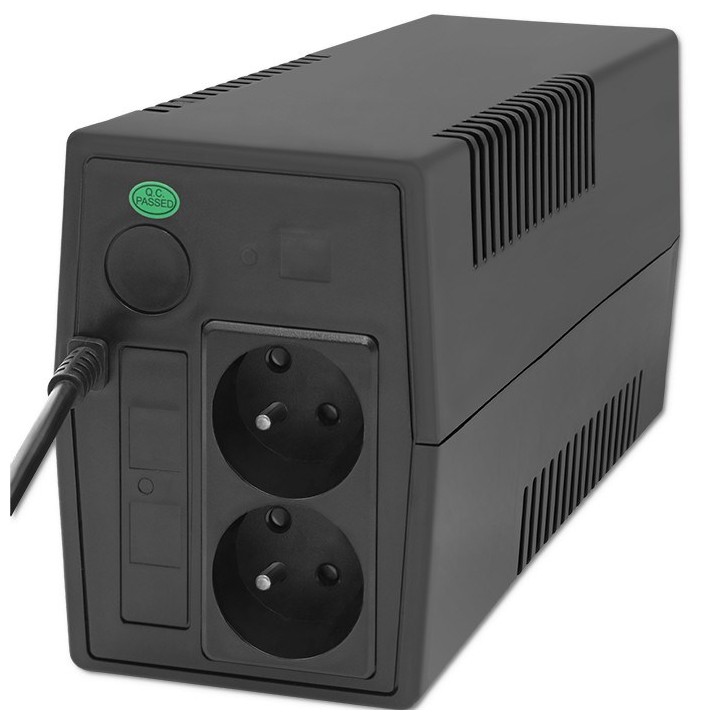 Qoltec 53772 Gruppo di continuità (UPS) Line-Interactive 0.65 kVA 360 W 1 AC presa/e