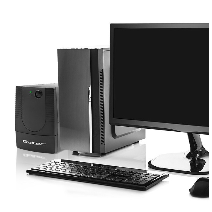 Qoltec 53772 Gruppo di continuità (UPS) Line-Interactive 0.65 kVA 360 W 1 AC presa/e