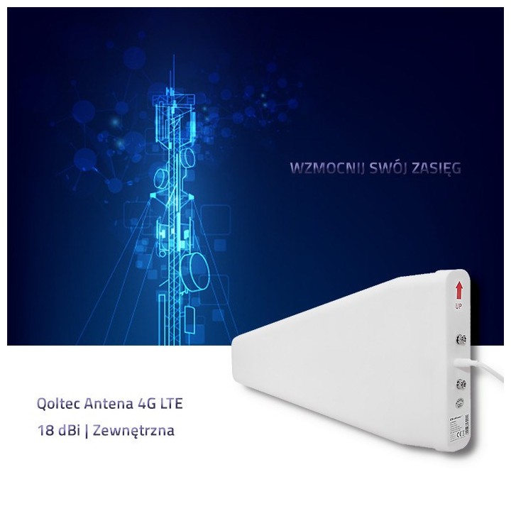 Qoltec 57021 4G LTE antenna | 18 dBi | esterno