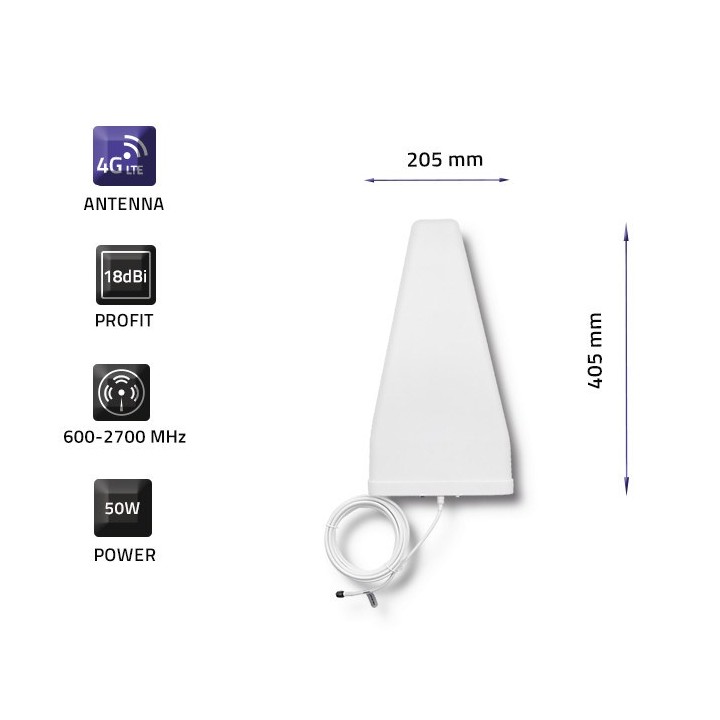 Qoltec 57021 4G LTE antenna | 18 dBi | esterno