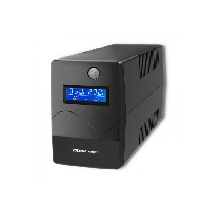 Qoltec Monolith Gruppo di continuità (UPS) Doppia conversione (Online) 0.45 kVA 240 W 2 AC presa/e