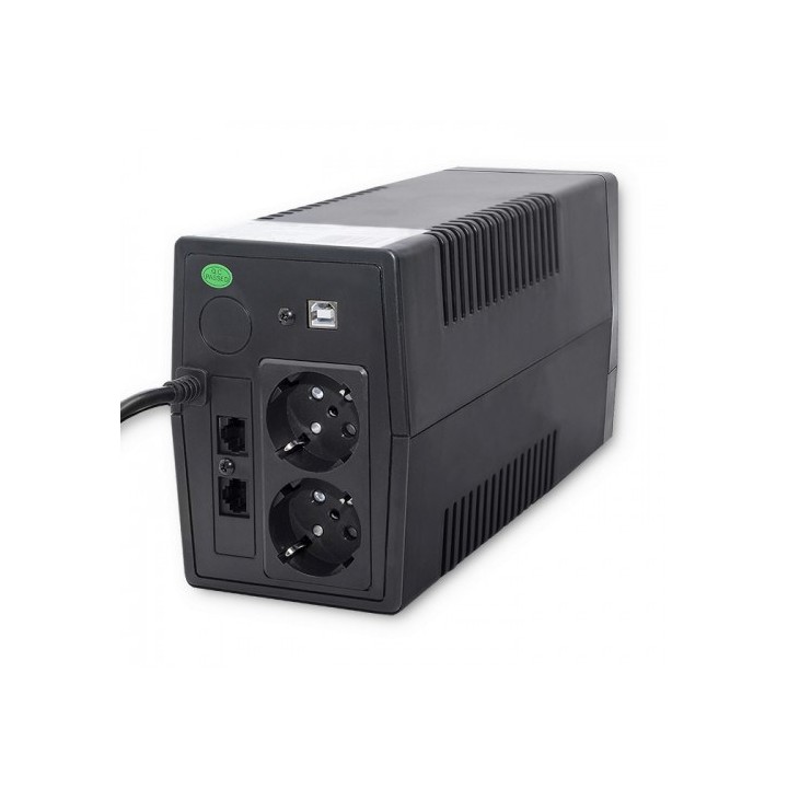 Qoltec Monolith Gruppo di continuità (UPS) Doppia conversione (Online) 0.45 kVA 240 W 2 AC presa/e