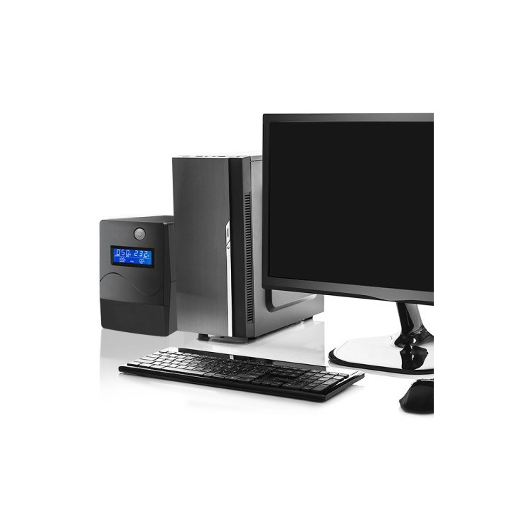 Qoltec Monolith Gruppo di continuità (UPS) Doppia conversione (Online) 0.45 kVA 240 W 2 AC presa/e
