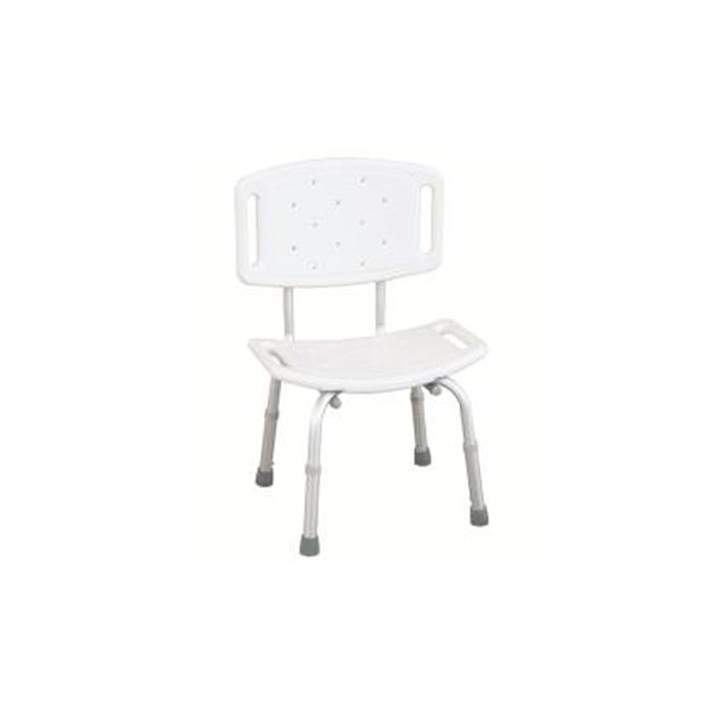 WILSON RF-820 REHA FUND Sgabello da Doccia Bianco con Ritaglio e Schienale