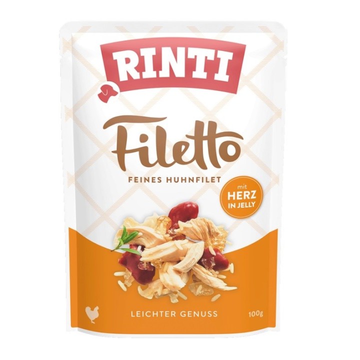 RINTI Filetto Filetto di pollo con cuori - cibo umido per cani - 100g