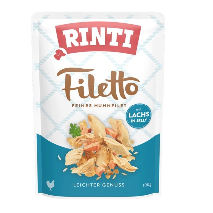 RINTI Filetto Filetto di pollo con salmone - cibo umido per cani - 100g