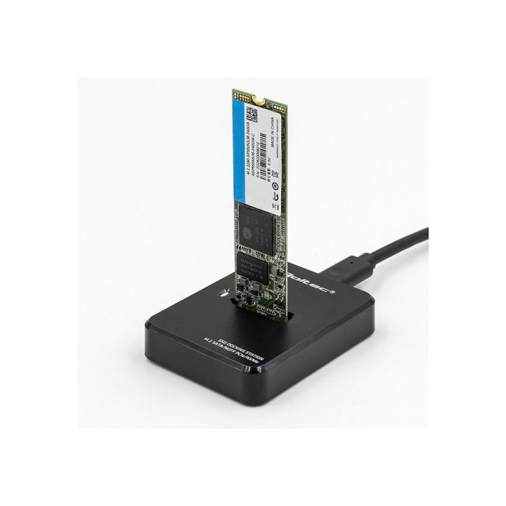 Qoltec 50313 alloggiamento per unità di archiviazione SSD nero M.2