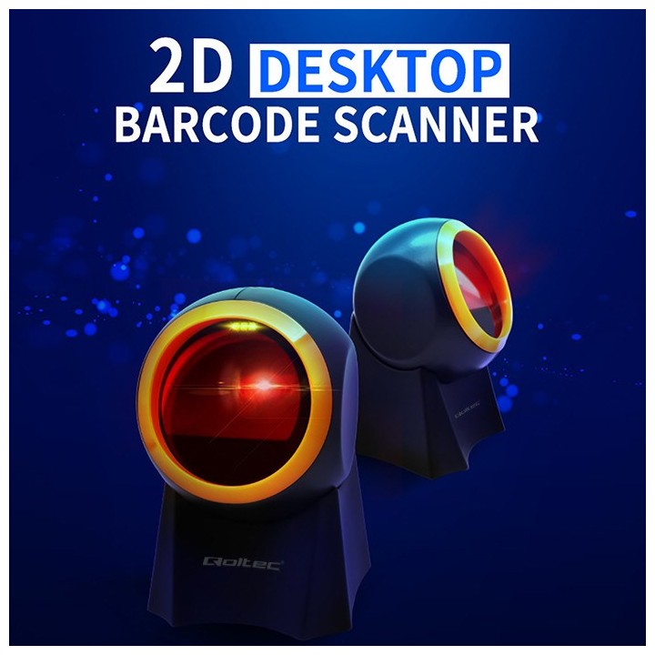 Qoltec 50857 lettore di codici a barre desktop cablato 1D | 2D
