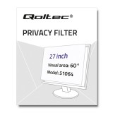 Qoltec 51064 filtri privacy per display 68.6 cm (27 )