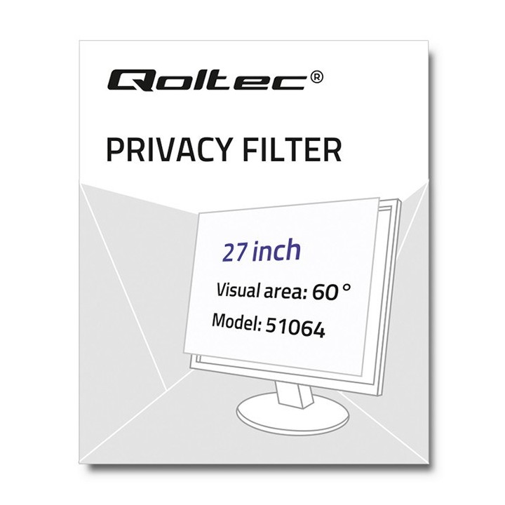 Qoltec 51064 filtri privacy per display 68.6 cm (27 )