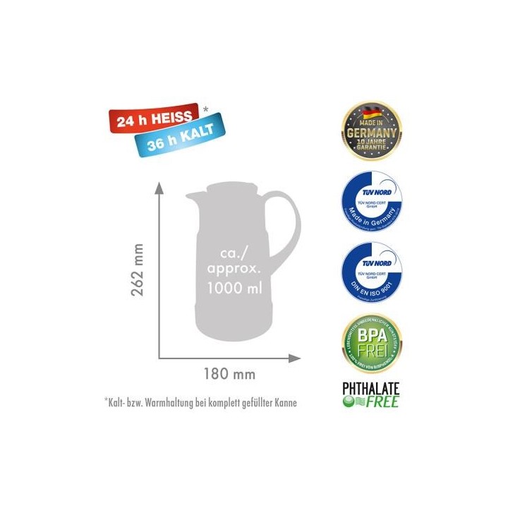 ROTPUNKT Thermos 1.0 l ristretto (nero)
