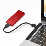 Qoltec 51831 Case | disco M.2 SSD | SATA | NGFF| USB 3.0 | Super speed 5Gb/s | 2TB | rosso