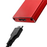 Qoltec 51831 Case | disco M.2 SSD | SATA | NGFF| USB 3.0 | Super speed 5Gb/s | 2TB | rosso