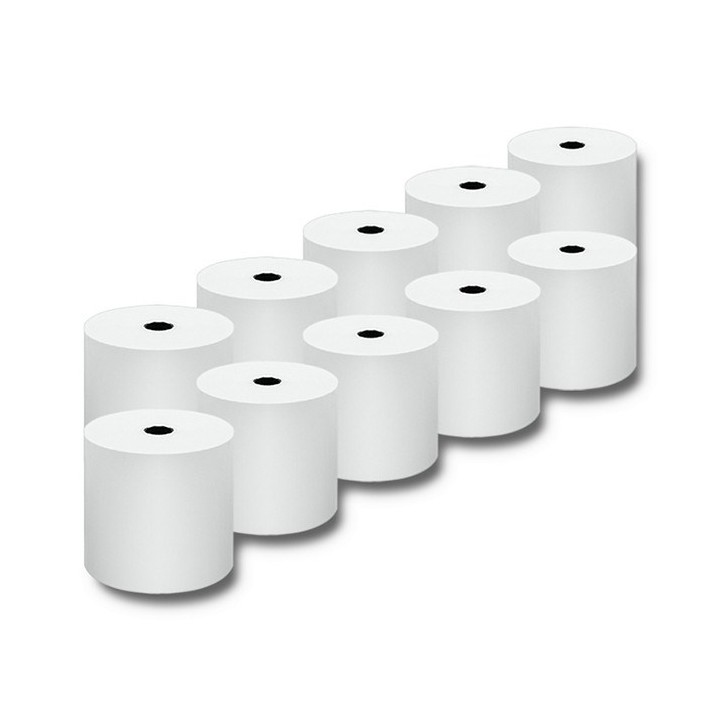 Qoltec 51892 Rotolo termico 80 x 80 | 55g/m2 | 10pcs | BPA free