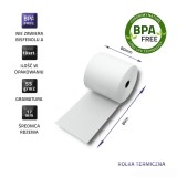 Qoltec 51892 Rotolo termico 80 x 80 | 55g/m2 | 10pcs | BPA free
