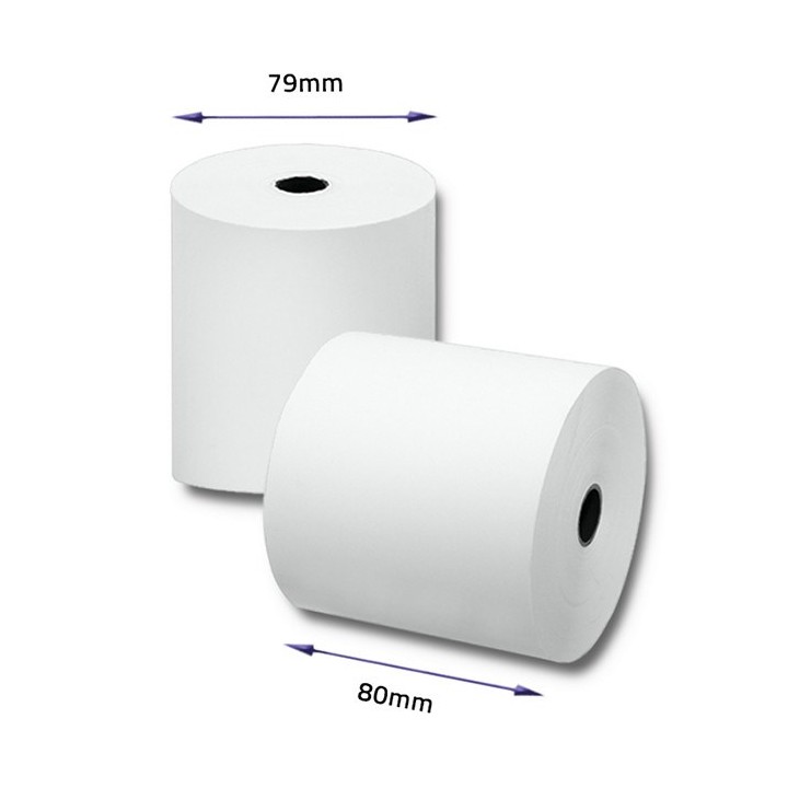 Qoltec 51892 Rotolo termico 80 x 80 | 55g/m2 | 10pcs | BPA free