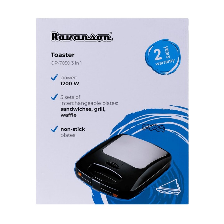 Tostapane Ravanson OP-7050 nero argento 1200 W