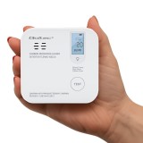 Qoltec 52577 Sensore wireless di monossido di carbonio (CO) con batteria | vita utile sensore 10 anni | allarme 85dB | LED