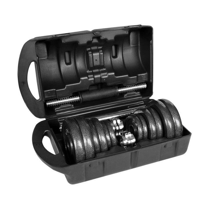 REBEL ACTIVE Manubri regolabili in custodia 20 kg con bilanciere