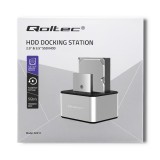 Qoltec 5316 2x HDD / SSD stazione di aggancio | 2.5 /3.5 SATA | USB 3.0 | clonazione