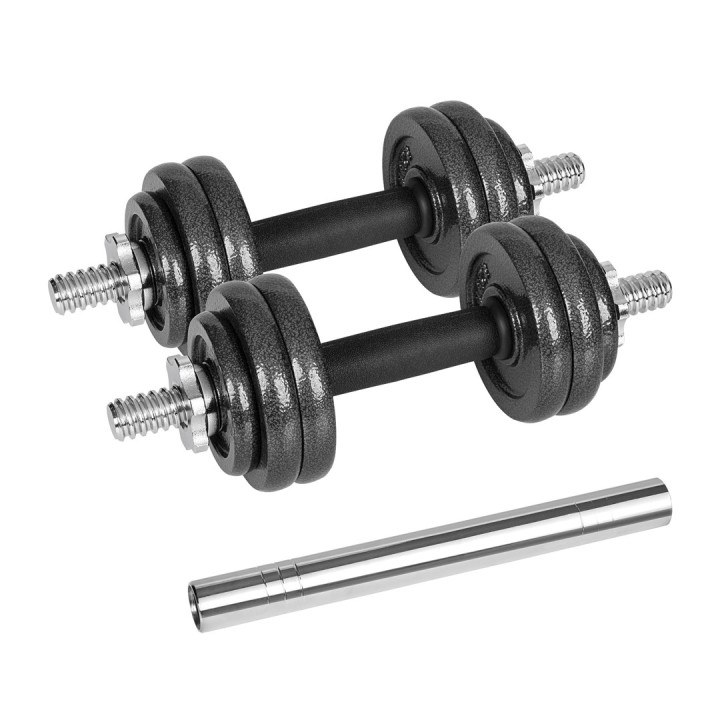 REBEL ACTIVE Manubri regolabili in custodia 15 kg con bilanciere