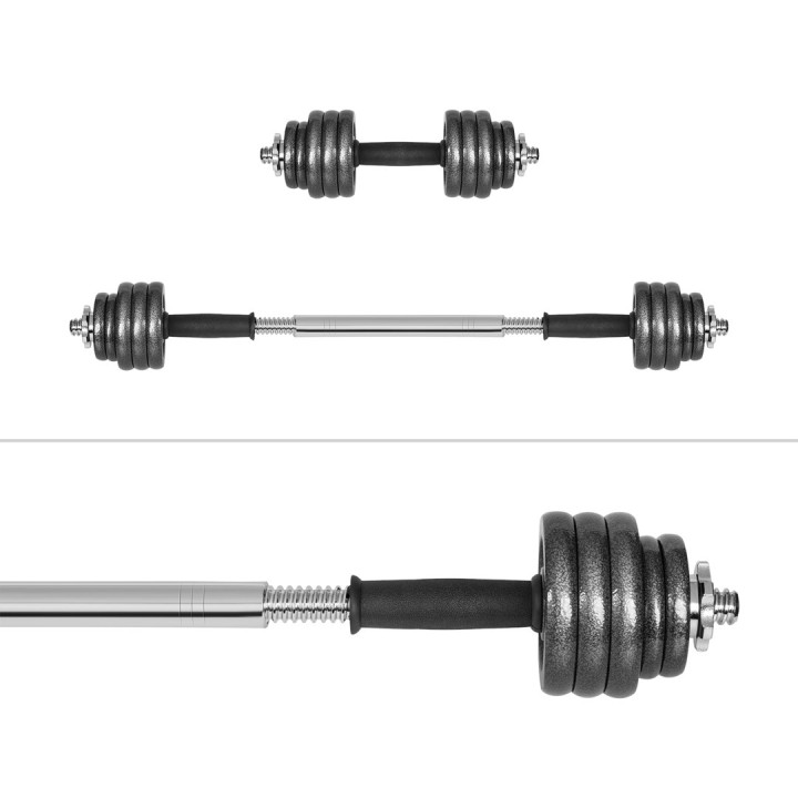 REBEL ACTIVE Manubri regolabili in custodia 15 kg con bilanciere