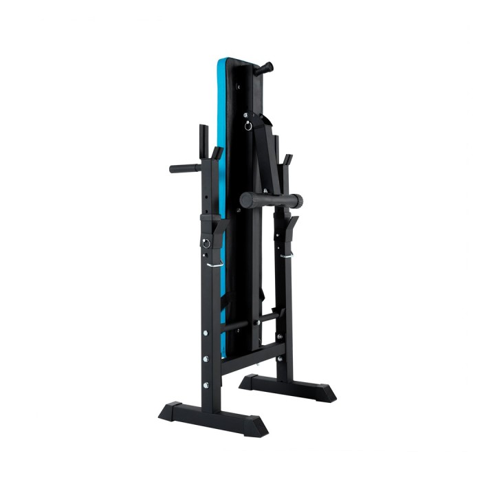 REBEL ACTIVE Panca per allenamento dritta regolabile con supporti