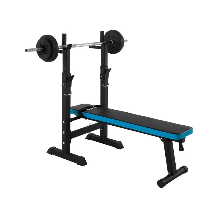 REBEL ACTIVE Panca per allenamento dritta regolabile con supporti