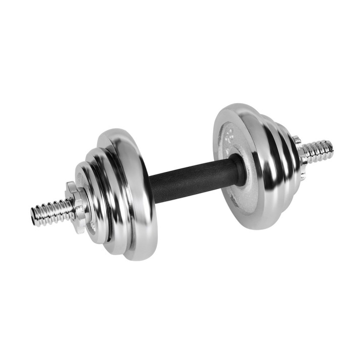 REBEL ACTIVE Manubri regolabili cromati in custodia 20 kg con bilanciere