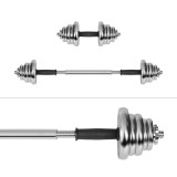 REBEL ACTIVE Manubri regolabili cromati in custodia 20 kg con bilanciere