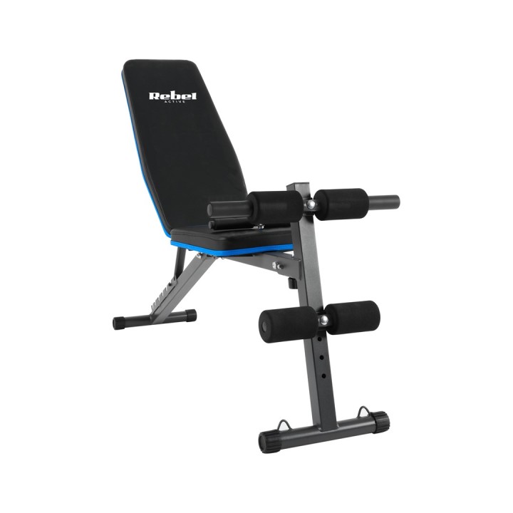 REBEL ACTIVE Inclined Panca per allenamento con bloccaggio gambe e fasce elastiche