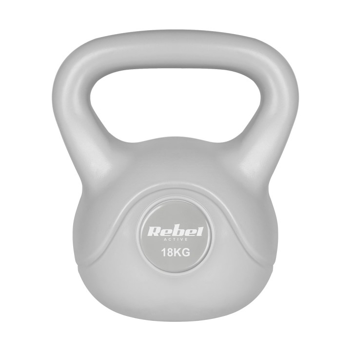 REBEL ACTIVE Kettlebell bituminoso grigio 18 kg