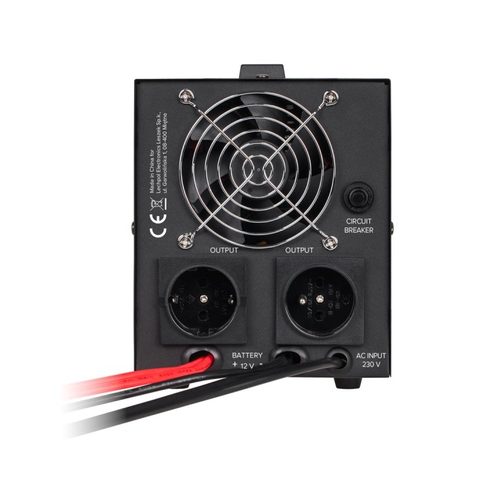 Rebel POWER-500 alimentatore di emergenza – inverter a onda sinusoidale pura con funzione di ricarica 12V 230V 500VA/300W