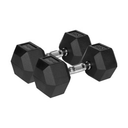 REBEL ACTIVE Manubri in ghisa rivestiti in gomma 2x15 kg