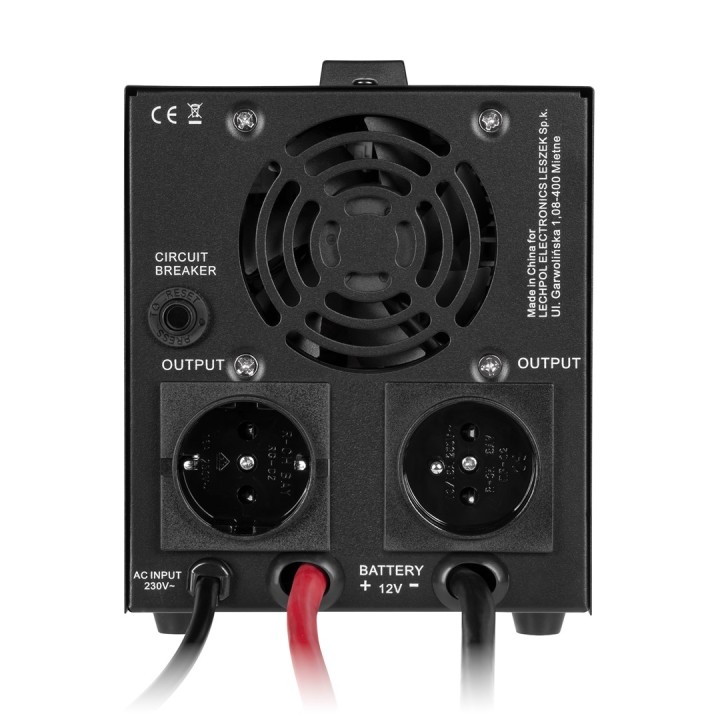 Rebel POWER-800-LFP4 Alimentatore di emergenza – inverter a onda sinusoidale pura con funzione di ricarica 12V 230V 800VA/500W