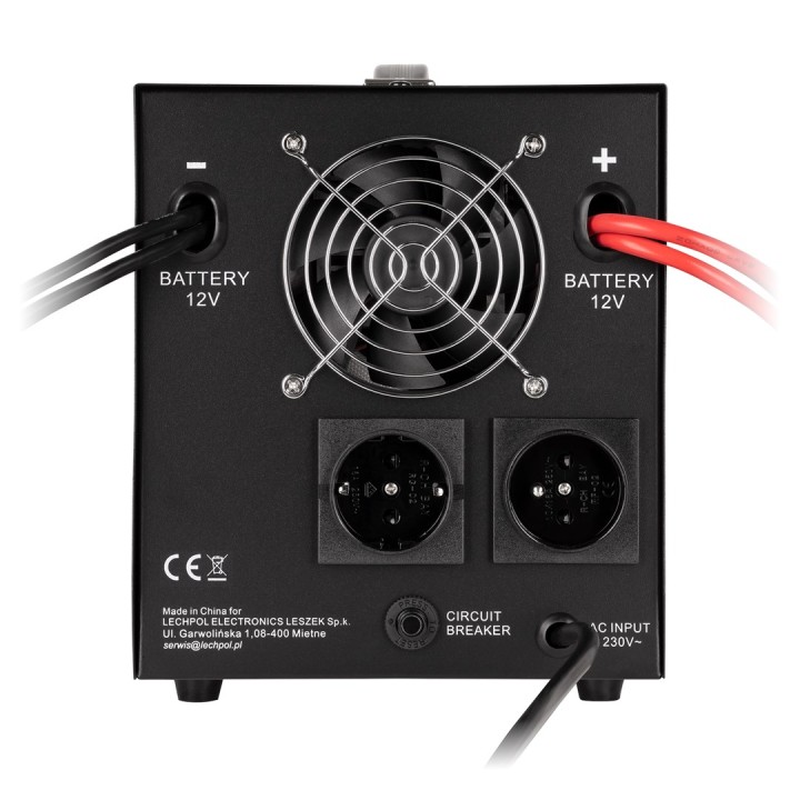 Rebel POWER-1500-LFP4 Alimentatore di emergenza – inverter a onda sinusoidale pura con funzione di ricarica 12V 230V 1500VA/1050