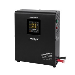 Rebel POWER-800 alimentatore di emergenza a parete – inverter a onda sinusoidale pura con funzione di ricarica 12V 230V 800VA/50