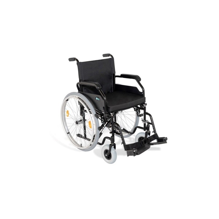 Sedia a rotelle in acciaio RF-1 Cruiser Nero 48cm