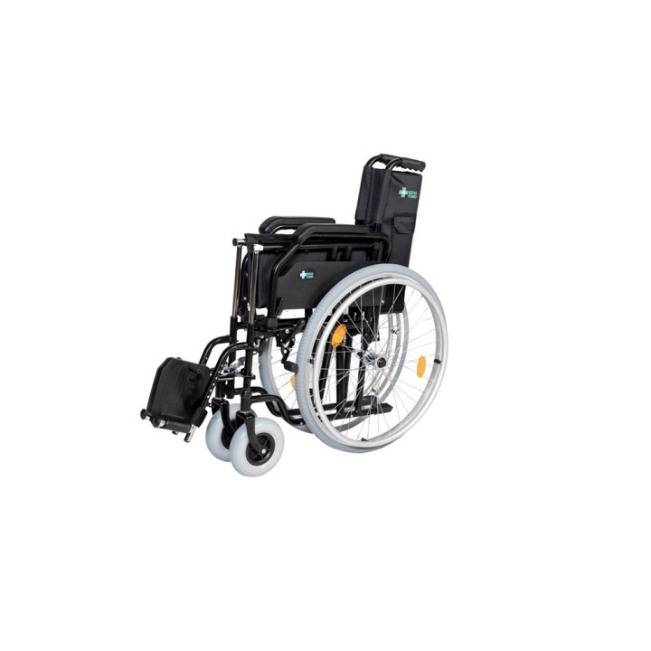 Sedia a rotelle in acciaio RF-1 Cruiser Nero 48cm