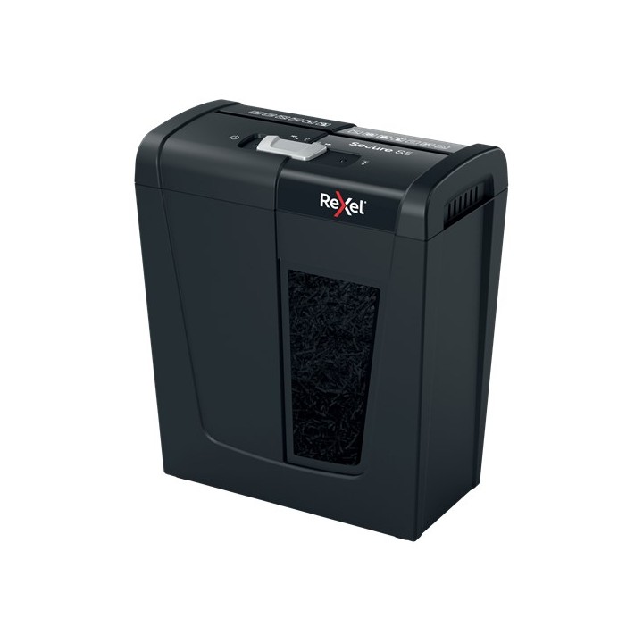 Rexel Secure S5 tritatrice di carta taglio a strisce 70 dB nero