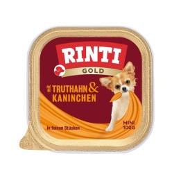 RINTI Gold Mini Tacchino con coniglio - cibo umido per cani - 100g
