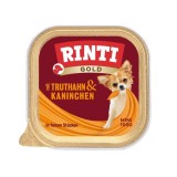 RINTI Gold Mini Tacchino con coniglio - cibo umido per cani - 100g