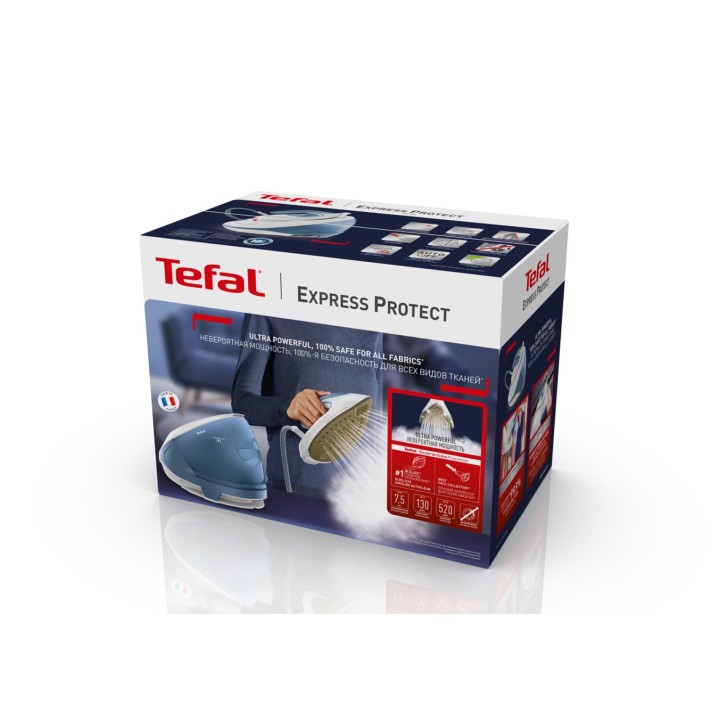 Tefal Express Protect SV9202 2800 W 1.8 L Durilium AirGlide piastra Autoclean bianca blu