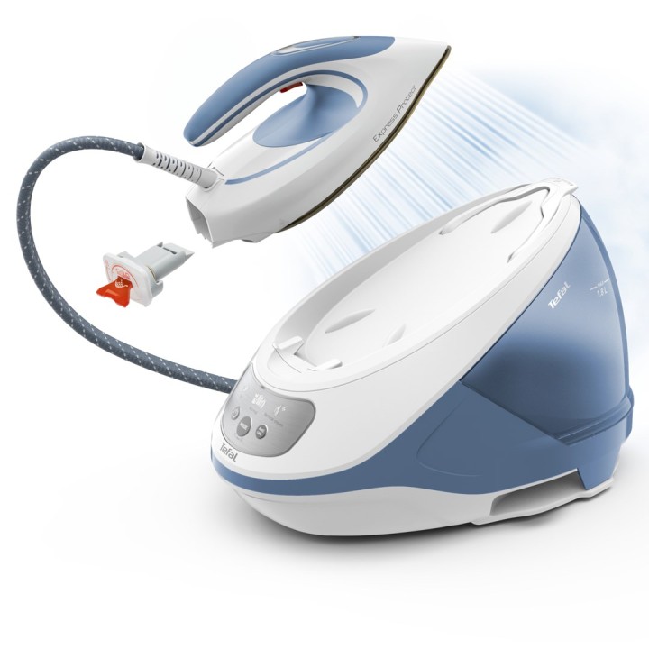 Tefal Express Protect SV9202 2800 W 1.8 L Durilium AirGlide piastra Autoclean bianca blu