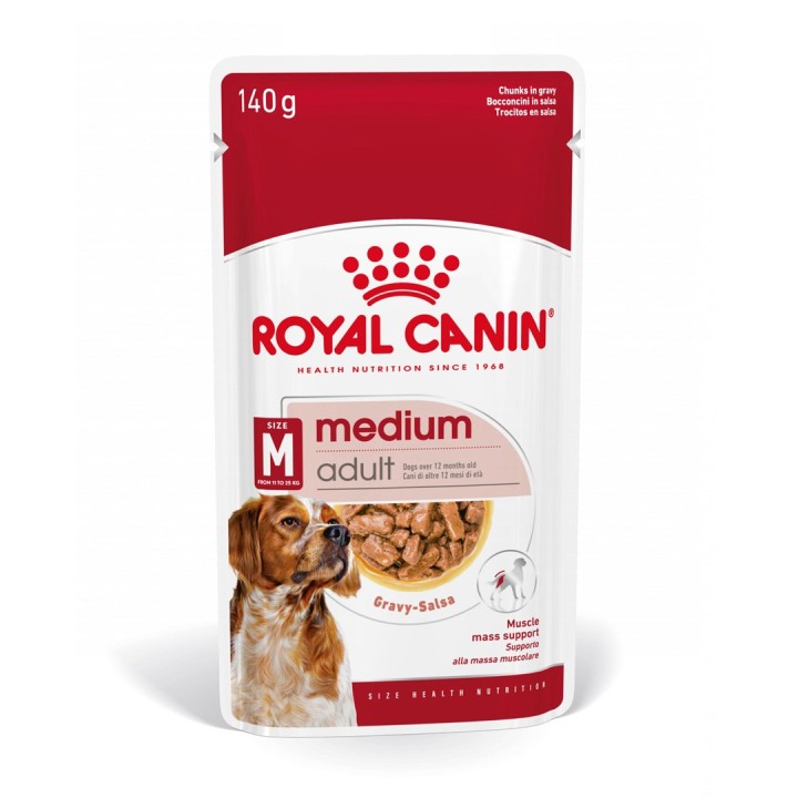 ROYAL CANIN SHN Medium Adult in salsa - cibo umido per cani adulti - 10x140g
